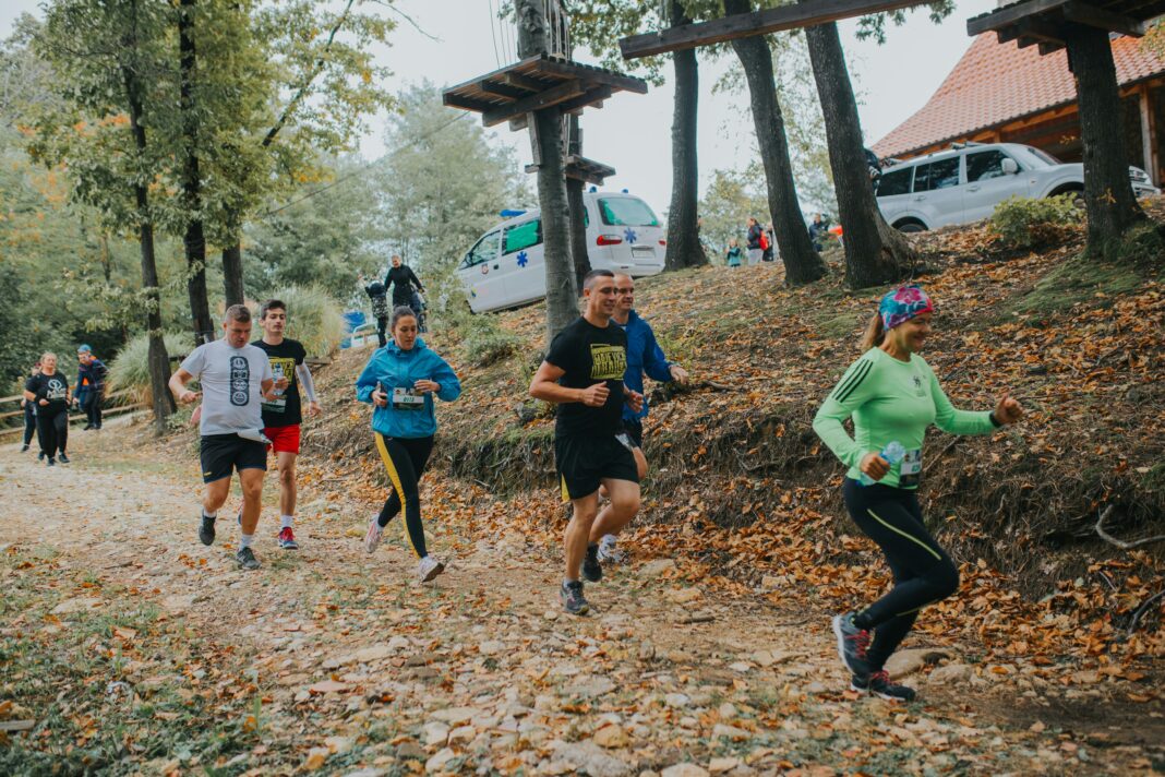 Runner training at easy pace during zone 2 marathon training session